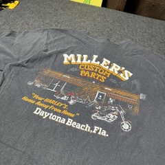 VTG 90s Millers Custom Parts Henley Biker Shirt Mens XL Fader Grunge