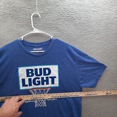 Bud Light Beer Shirt Adult 2XL XXL Blue Graphic Tee Beach Summer Sports Party
