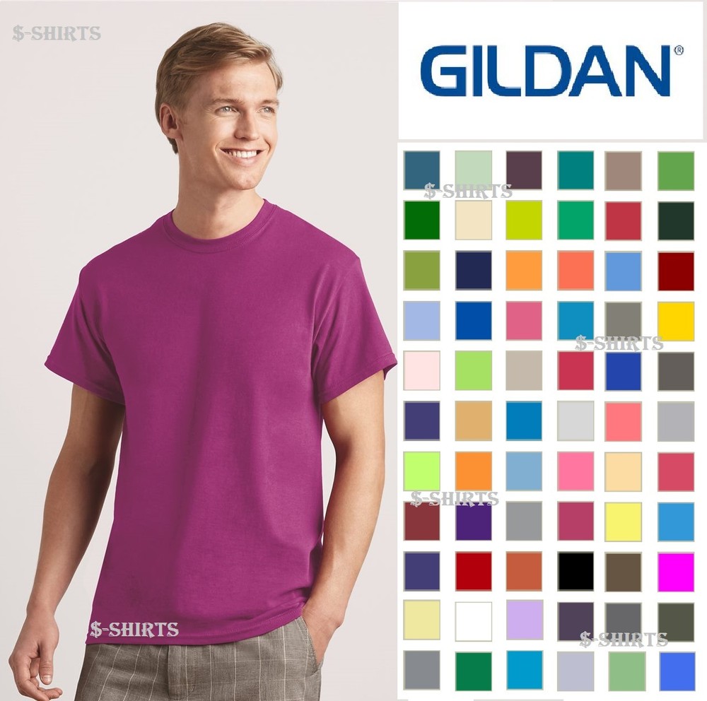 Gildan – Heavy Cotton T-Shirt – 5000 60 colors 100% Cotton S,M,L,XLs