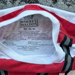 Where’s Waldo? Red & White Striped Tee Medium