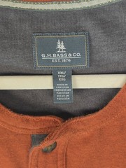 G.H. Bass & Co Men’s Heavyweight Warm Long Sleeve Classic Henley Size XXL