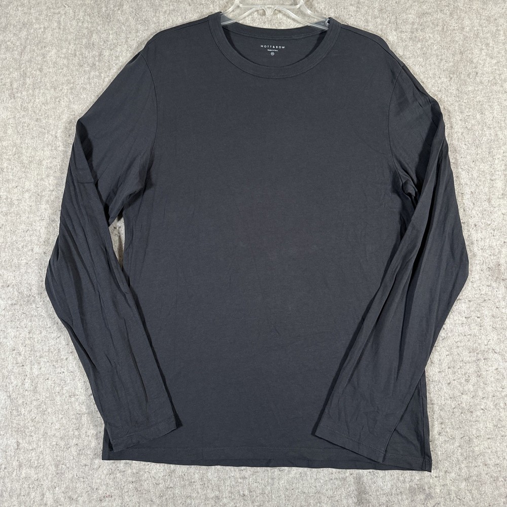 Mott & Bow Driggs Shirt Mens Medium Long Sleeve Crewneck Combed Cotton Casual