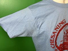CHESANING MICHIGAN Showboat T-Shirt Large (fits smaller) Blue Vintage 80’s Race