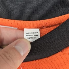 Undefeated Hockey Jersey Mens Large Orange Black Fight Strap Streetwear New