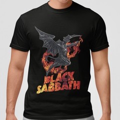 Black Sabbath Band Tee Vintage Devil Demon Fire Graphic Rock Metal Shirt Unisex
