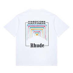 RHUDE NEW Men Women High Quality Leisure Cotton Short Sleeve T-Shirt Polo M-2XL
