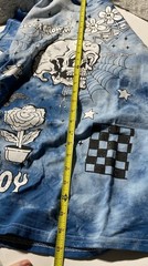ALAB “Never Grow Up” Tie Dye Collage Men’s Medium Graphic T-Shirt Size M Blue