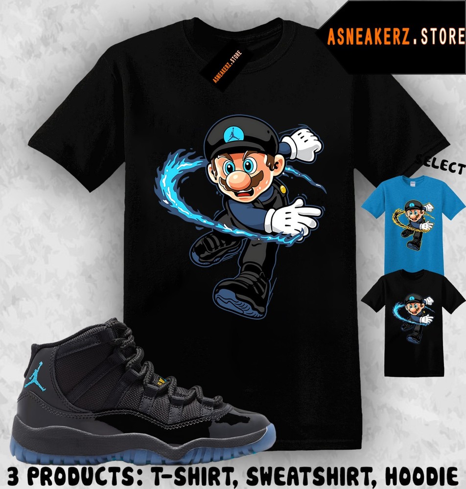 Tee Shirt Matching AJ 11 Gamma Blue 2025 Match Sneaker Sneakerhead Mario T-Shirt