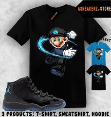 Tee Shirt Matching AJ 11 Gamma Blue 2025 Match Sneaker Sneakerhead Mario T-Shirt