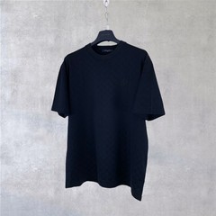 Louis Vuitton LV Embroidery Logo Damier Cotton Pique T-Shirt Blue Size M