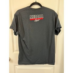 Gildan Medalla Light Premium Beer Graphic T-Shirt Mens Medium Black Tee Cerveza
