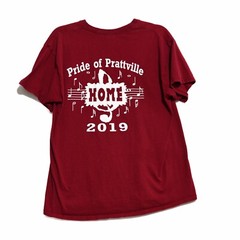 Gildan Men Maroon TShirt Round Neck Solid Graphic Casual Pullover Short Sleeve L
