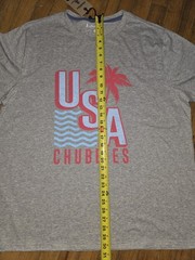 NWT Chubbies “The Chub Spangled Banner” USA Graphic Gray t-shirt Mens Size 2XL