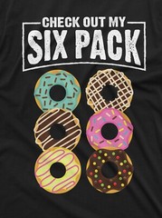 Men’s Funny Donut Six Pack Workout Shirt Gym Funny Tee For Him Humor Tee