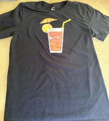Nike Golf Men’s Black Logo Graphic Print Golf Crew Neck Short Sleeve T-Shirt