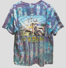 Woodstock Keep Dream Alive Tie Dye Vintage 90s Hippies Flower Power T-Shirt L