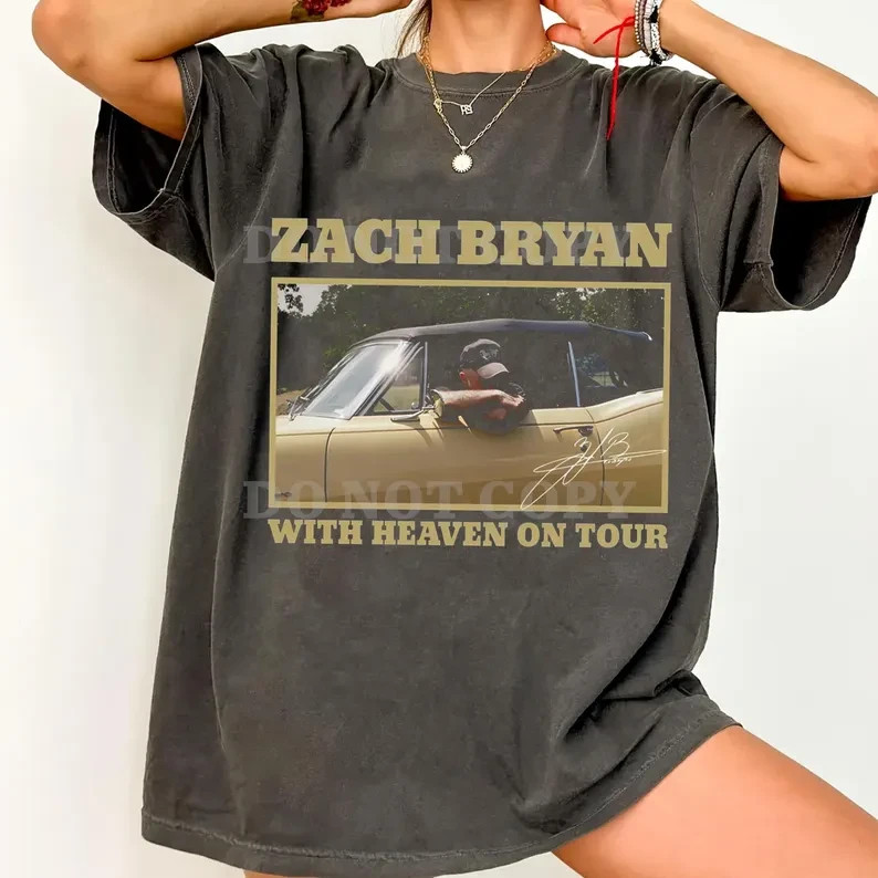 Zach Bryan With Heaven On Tour T-Shirt 90s Remake tee Classic style NH26843