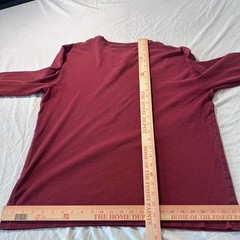 Guess Jeans Co. Maroon Waffle Knit Thermal Long Sleeve Shirt