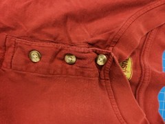 Austin Clothing Co Henley Shirt Men XXL Red Short Sleeve 100% Cotton Button Top