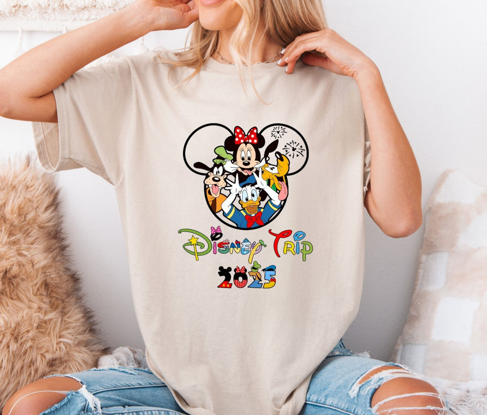 Mickey and Friends Disney Trip 2025 Family Matching Shirt, Mickey and Minnie Ear