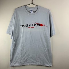 Vintage 2009 Die Hard Grey Movie Promo T Shirt 2000s Y2K Yippee Ki Yay XL