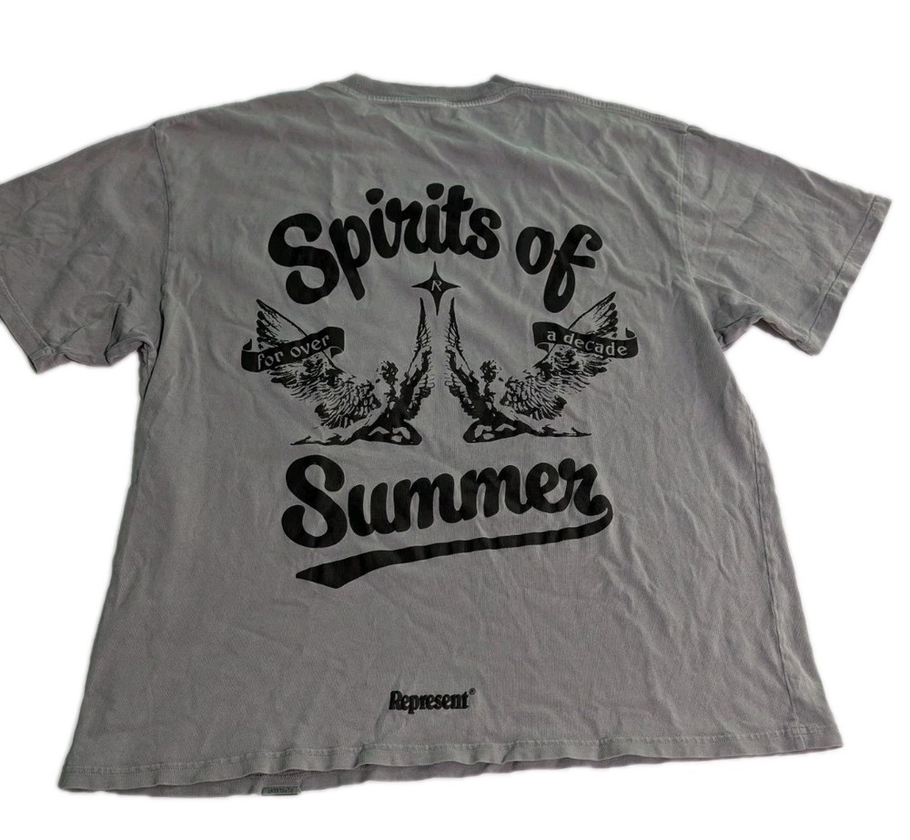 Represent Clo Spirits Of Summers T Shirt Short Sleeve Grey Size XL