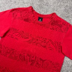 Jordan Brand Shirt Mens Medium Red Graphic Print Jumpman Crew Neck Athletic Tee
