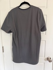 Lalabu Dad Shirt Baby Wearing V-Neck Top Gray Size Large