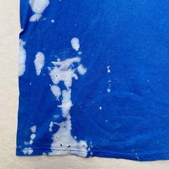 U.S. Fish & Wildlife Lab 1990 WMass Made USA Hanes XL Blue t-Shirt Bleach spots