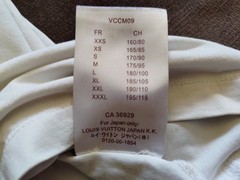 LOUIS VUITTON WHITE HIGH NECK / COWL NECK EMBROIDERED MONOGRAM T-SHIRT MEDIUM