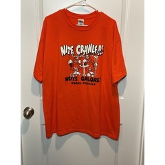 Gildan DryBlend Orange Nite Crawlers Worms Nebraska Graphic T Shirt Mens XL