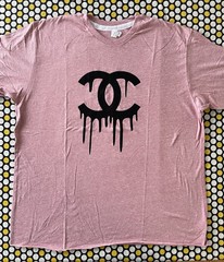 LAT Heather Pink Size XL Cut Off Crop Crewneck Short Sleeve T-Shirt