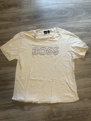 BOSS Men’s 2XL Regular White Crew Neck Short Sleeve Logo T-Shirt