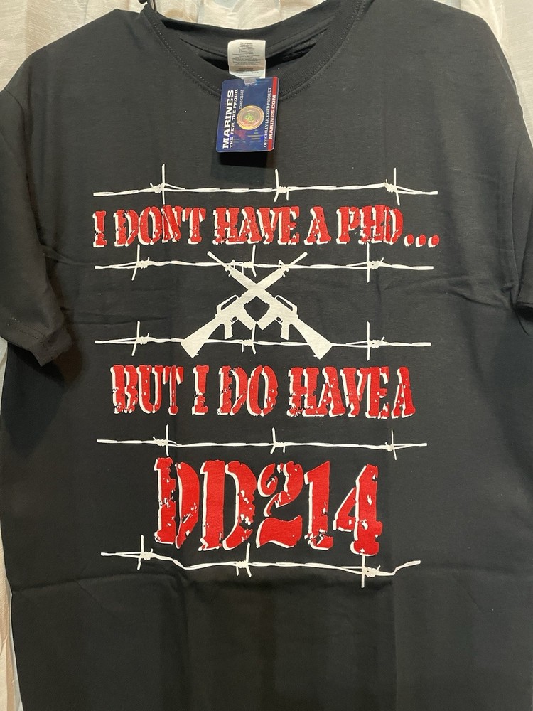 DD214 Alumni Veteran Honorable Discharge T-Shirt medium , Army Marines Navy