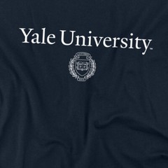 Yale University Adult T-Shirt Circle Logo, Navy, S-5XL