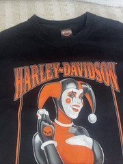 Size Medium-Mens-Harley-Davidson Harley Quinn T-Shirt-Black-Joker