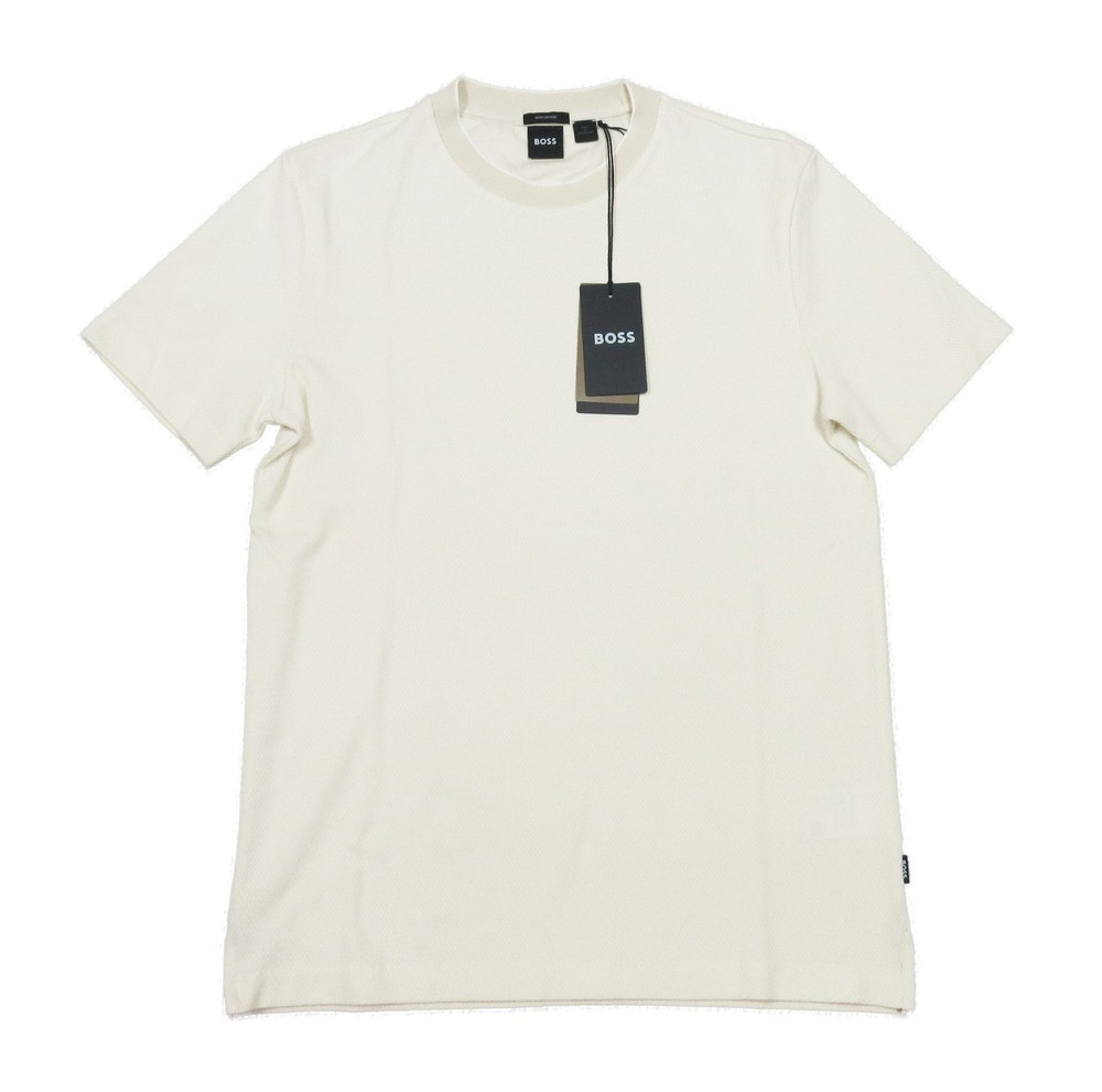 Boss Hugo Boss Beige H-Thompson Textured Pattern Cotton Short Sleeve T-Shirt 2XL