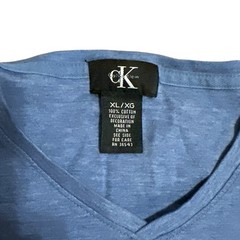 Calvin Klein Men’s XL V-Nick T-Shirt – Baby Blue