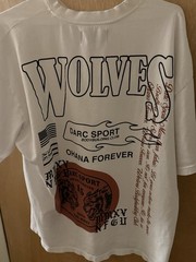 Darc Sport Men’s Wolves Ohana Forever Graphic T-Shirt White XL Crew Neck