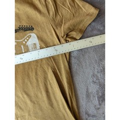 Banana Republic Mens Yellow Guitar Bass Music Graphic T-Shirt Size Medium