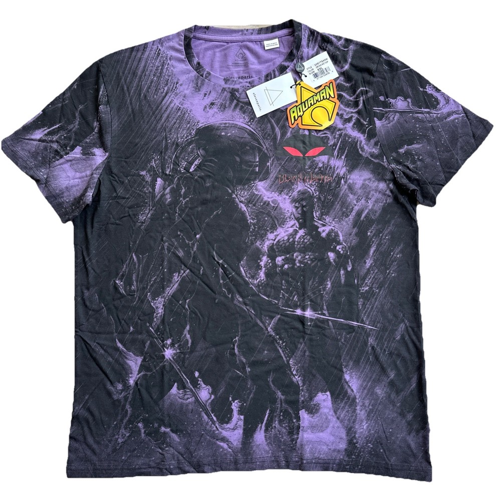 Eleven Paris Black Manta Graphic Tee T-Shirt Mist Aquaman Cotton XXL NWT $75