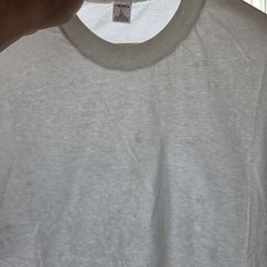 Vintage 90s Jockey White Single Stitch Tshirt Size L