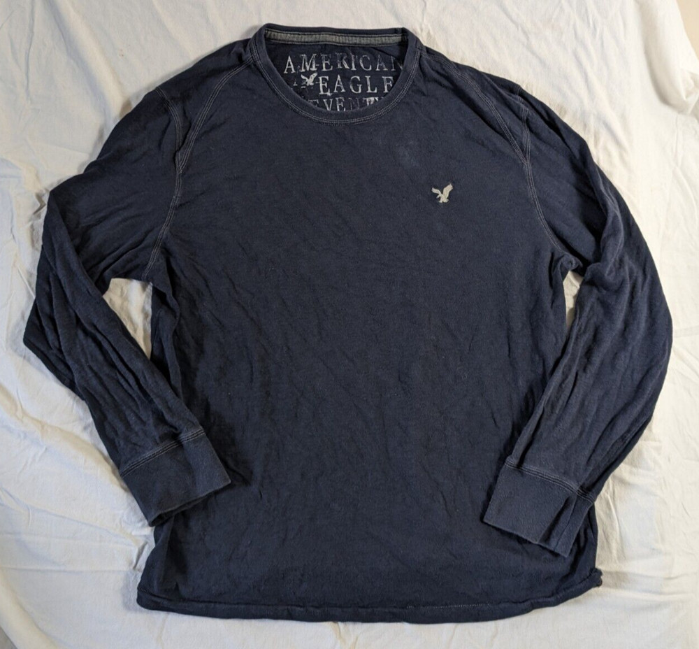 AMERICAN EAGLE SEVENTY SEVEN LONG SLEEVE MEN’S SHIRT SIZE XXL BLUE MAN’S CLOTHES