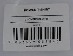 Gymshark Men’s Oversized Fit Timeless Power T-Shirt NN7 White Large NWT