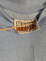 Hanes Beefy-T Cotton Plain Crew Neck Short Sleeves Adult T-Shirt 5180 Light Blue