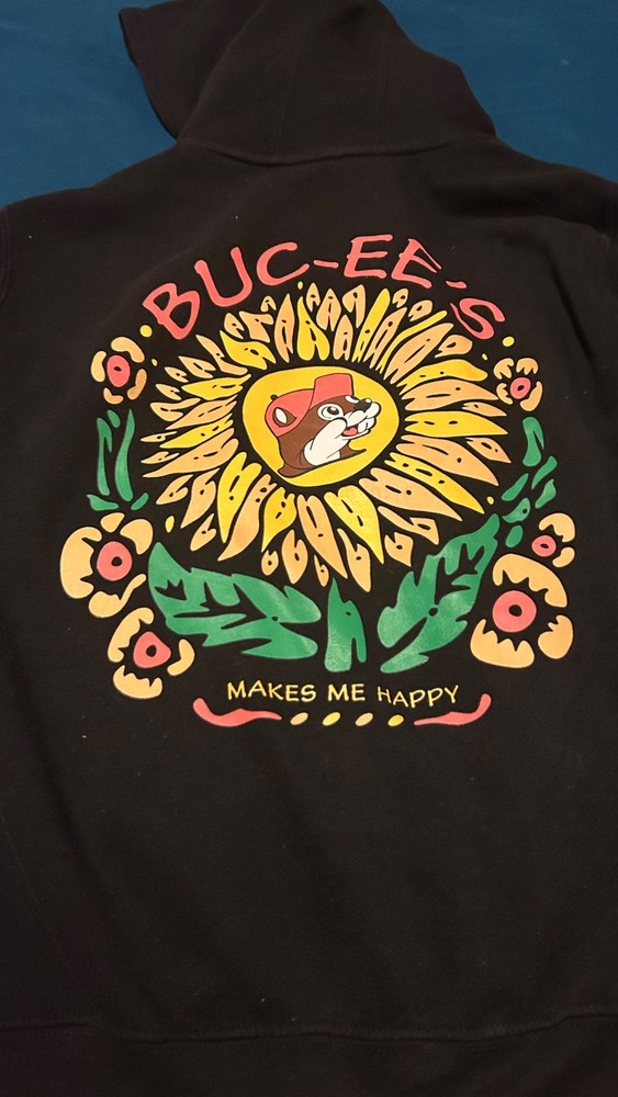 buccees YL black sunflower sweatshirt
