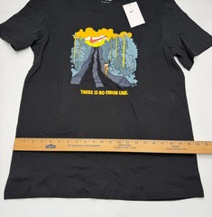 NIKE RUNNING No Finish Line Tee MEN’S BLACK YELLOW T-SHIRT Size Large NWT