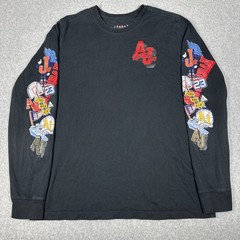 Nike Air Jordan Jumpman Graphic Print Long Sleeve Shirt Men’s Large Black