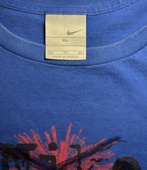 Vintage Y2K Nike Center Logo Spellout Boxy T Shirt Men’s XL (fits Smaller) Blue