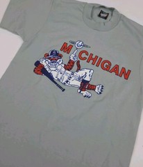 Vintage 80s Michigan District Baseball Team T Shirt Vtg Tigers Sport USA Detroit